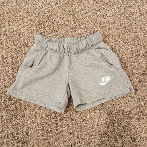 Nike Girls Grey Thick Shorts- Size Small